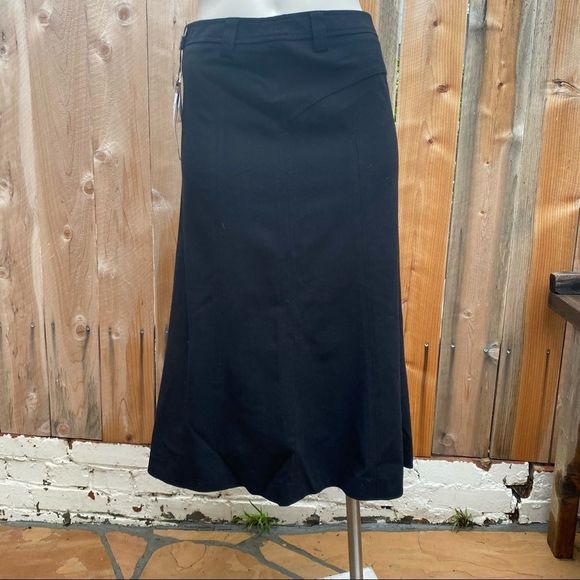 Max Mara weekend black wool blend midi skirt size 2 - Picture 2 of 7